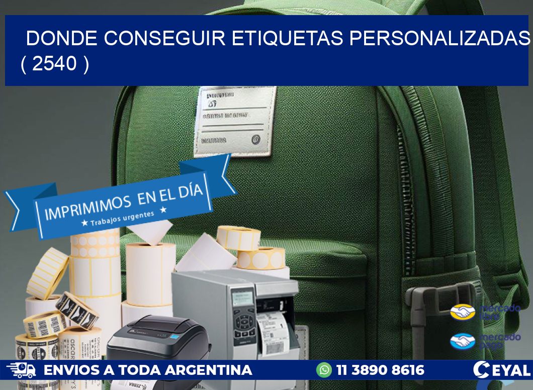 DONDE CONSEGUIR ETIQUETAS PERSONALIZADAS ( 2540 )