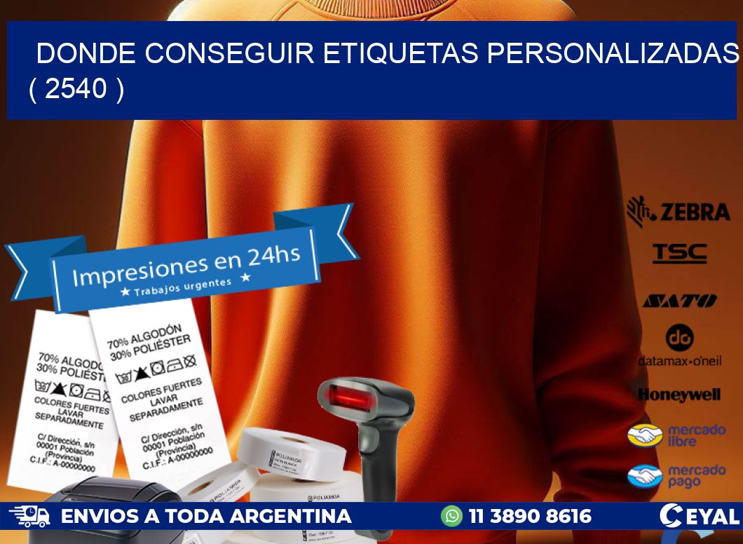 DONDE CONSEGUIR ETIQUETAS PERSONALIZADAS ( 2540 )