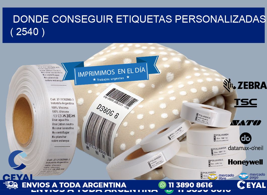 DONDE CONSEGUIR ETIQUETAS PERSONALIZADAS ( 2540 )