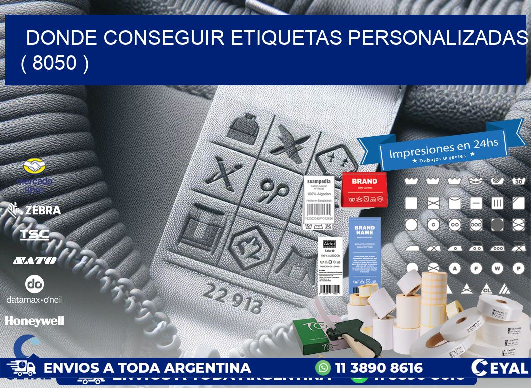 DONDE CONSEGUIR ETIQUETAS PERSONALIZADAS ( 8050 )