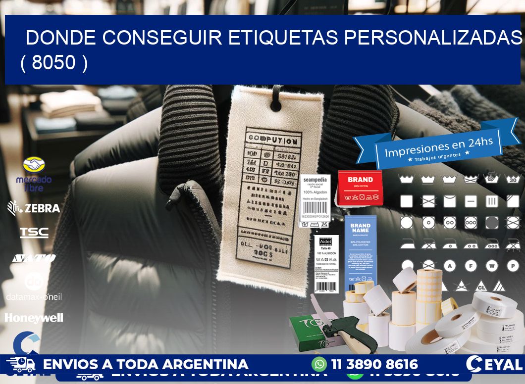 DONDE CONSEGUIR ETIQUETAS PERSONALIZADAS ( 8050 )