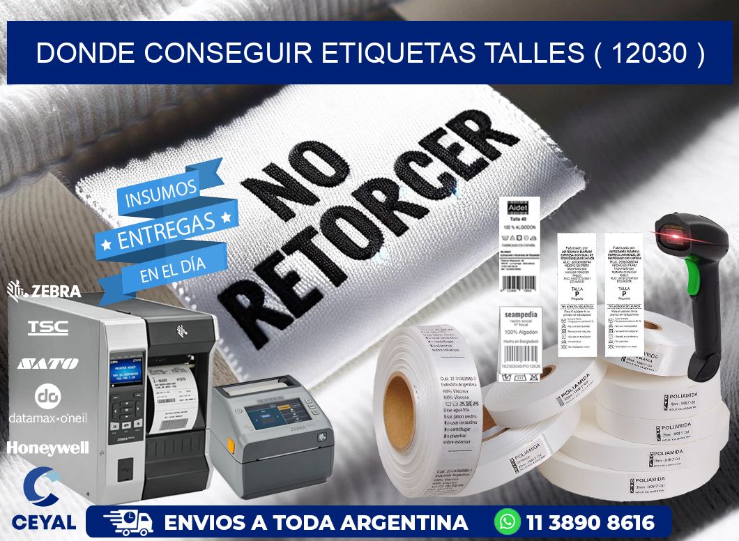 DONDE CONSEGUIR ETIQUETAS TALLES ( 12030 )