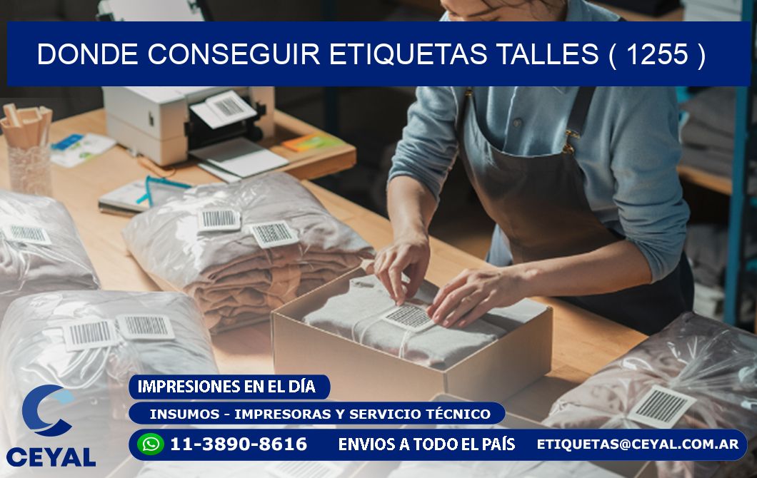 DONDE CONSEGUIR ETIQUETAS TALLES ( 1255 )