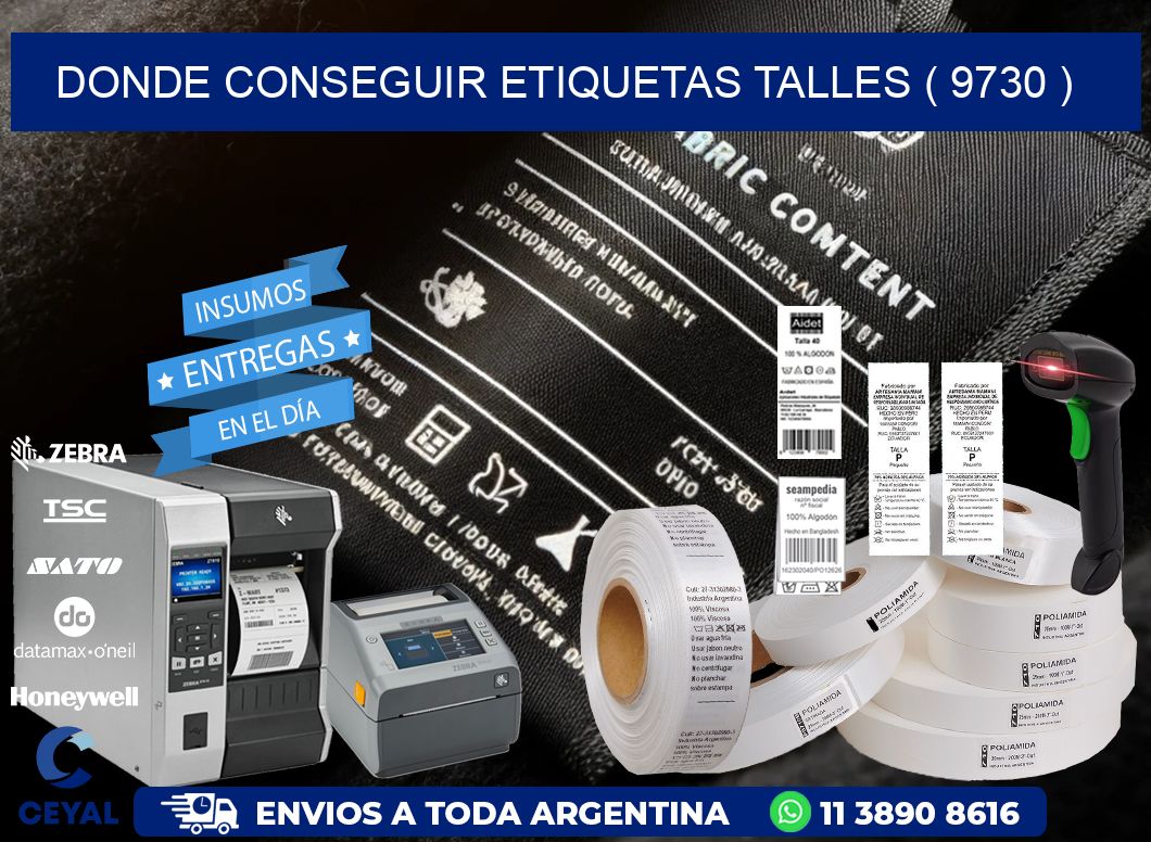 DONDE CONSEGUIR ETIQUETAS TALLES ( 9730 )