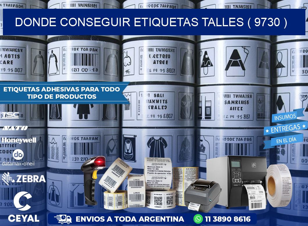DONDE CONSEGUIR ETIQUETAS TALLES ( 9730 )
