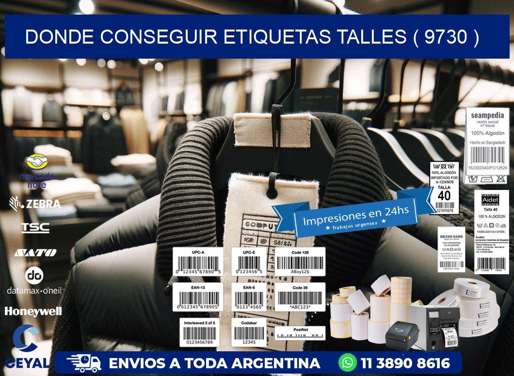 DONDE CONSEGUIR ETIQUETAS TALLES ( 9730 )