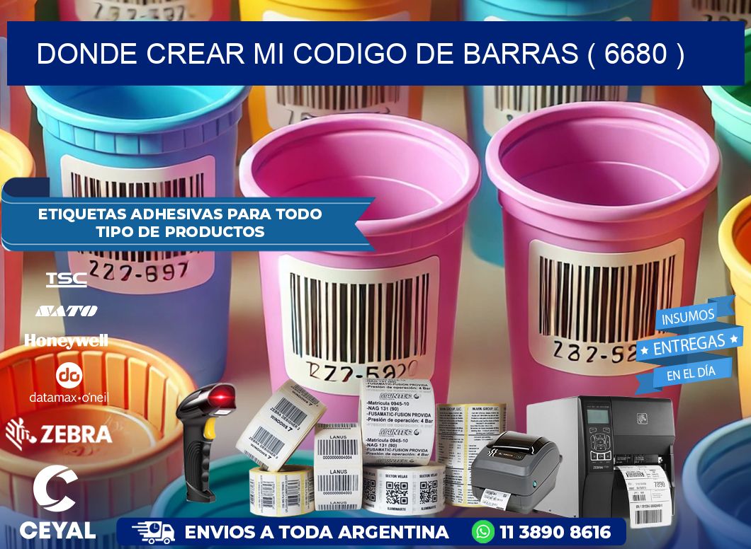 DONDE CREAR MI CODIGO DE BARRAS ( 6680 )