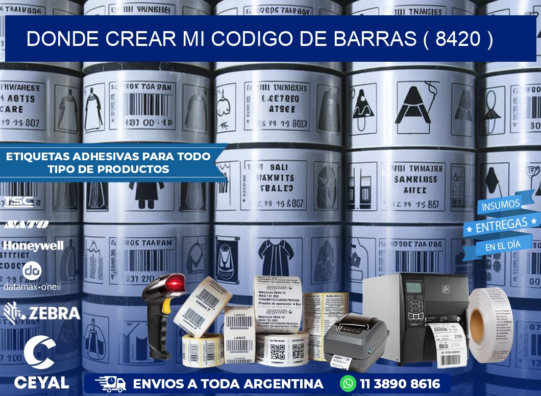 DONDE CREAR MI CODIGO DE BARRAS ( 8420 )