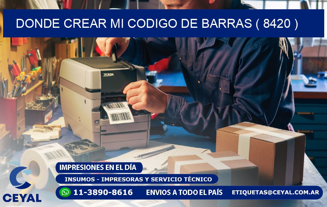 DONDE CREAR MI CODIGO DE BARRAS ( 8420 )
