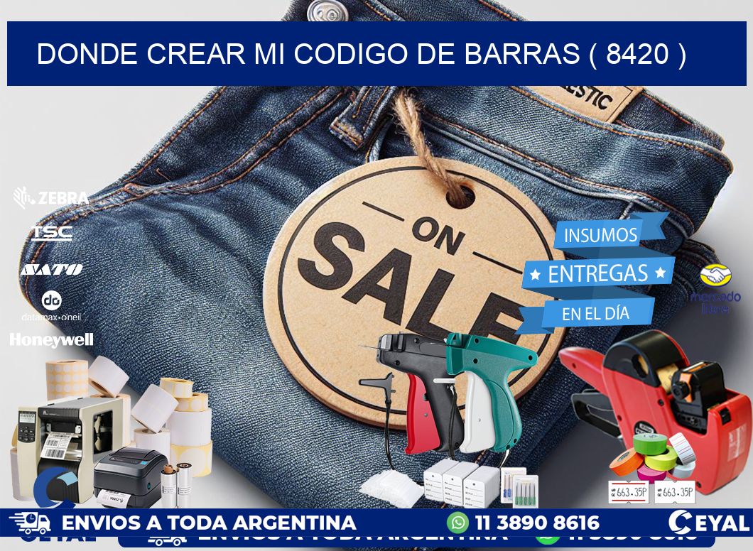 DONDE CREAR MI CODIGO DE BARRAS ( 8420 )