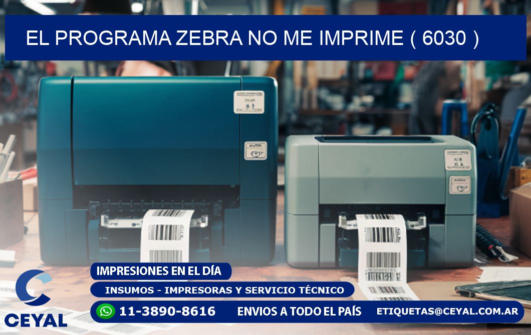 EL PROGRAMA ZEBRA NO ME IMPRIME ( 6030 )