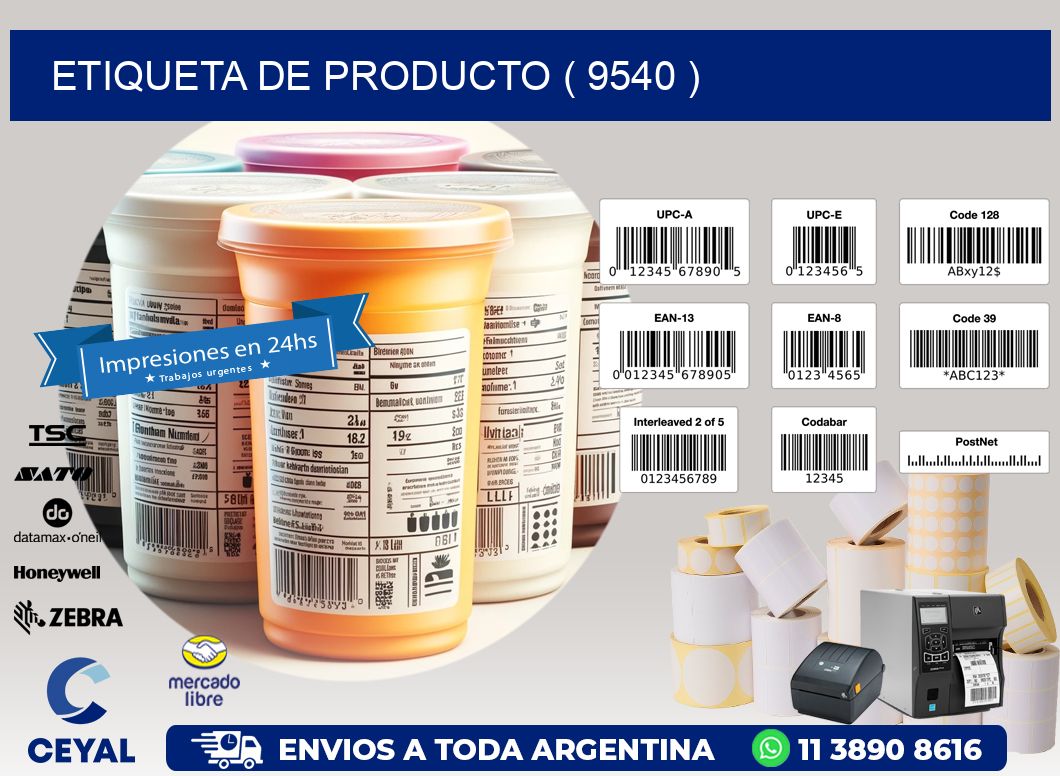 ETIQUETA DE PRODUCTO ( 9540 )