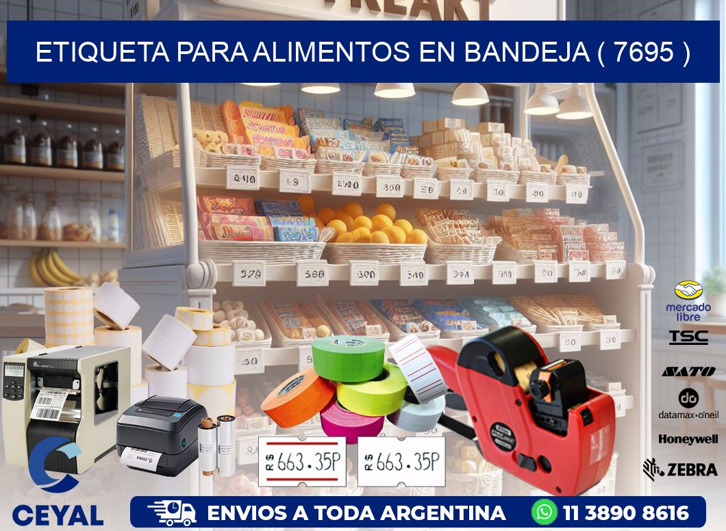 ETIQUETA PARA ALIMENTOS EN BANDEJA ( 7695 )