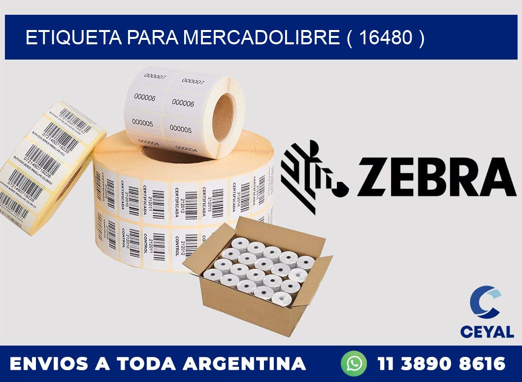 ETIQUETA PARA MERCADOLIBRE ( 16480 )