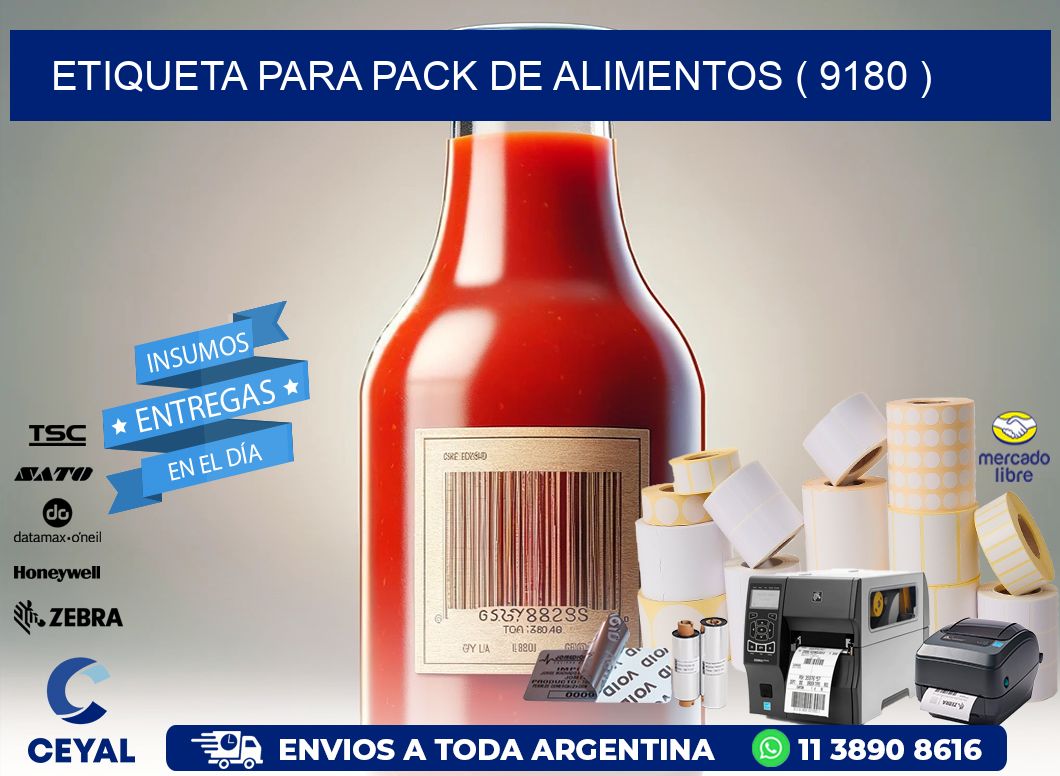 ETIQUETA PARA PACK DE ALIMENTOS ( 9180 )