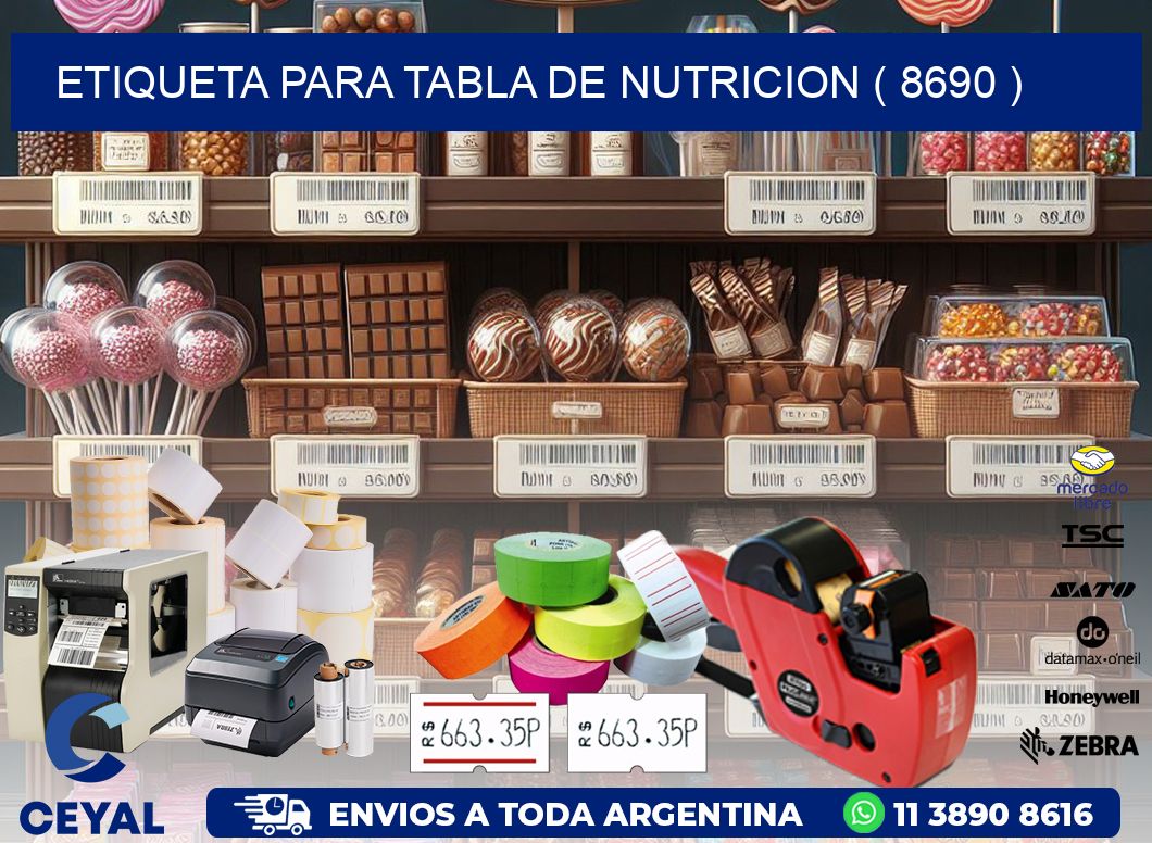 ETIQUETA PARA TABLA DE NUTRICION ( 8690 )