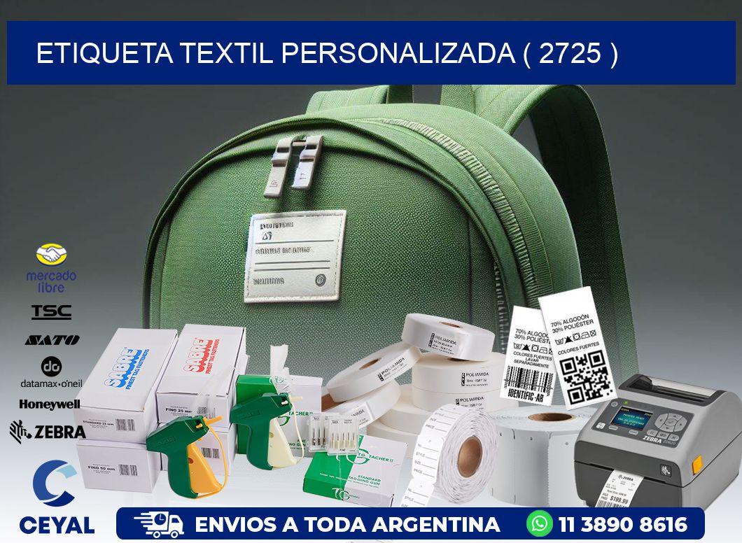 ETIQUETA TEXTIL PERSONALIZADA ( 2725 )