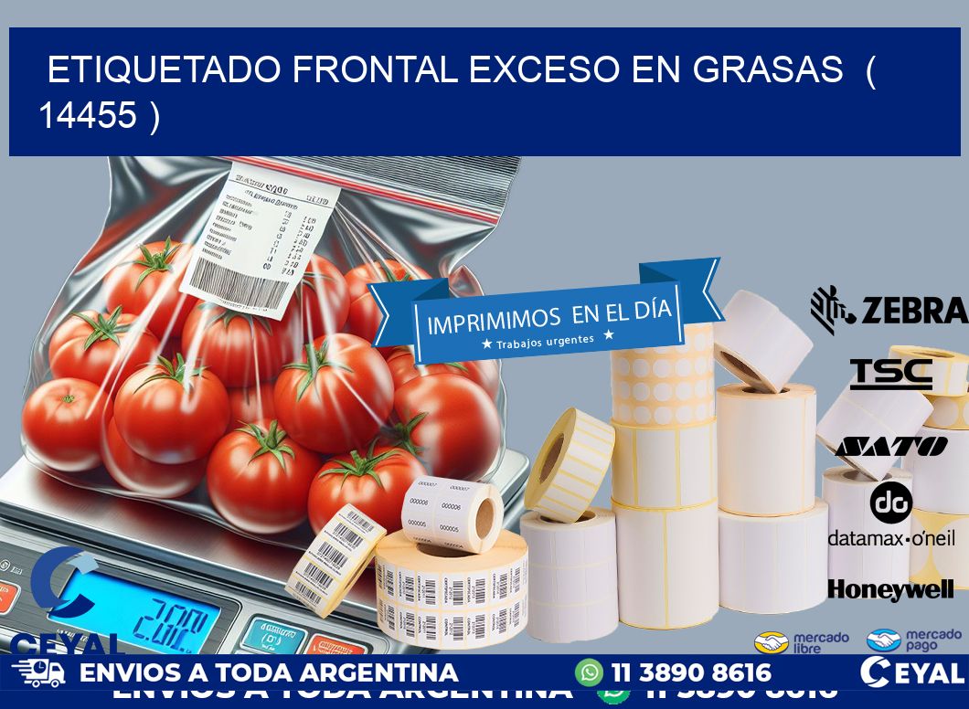 ETIQUETADO FRONTAL EXCESO EN GRASAS  ( 14455 )