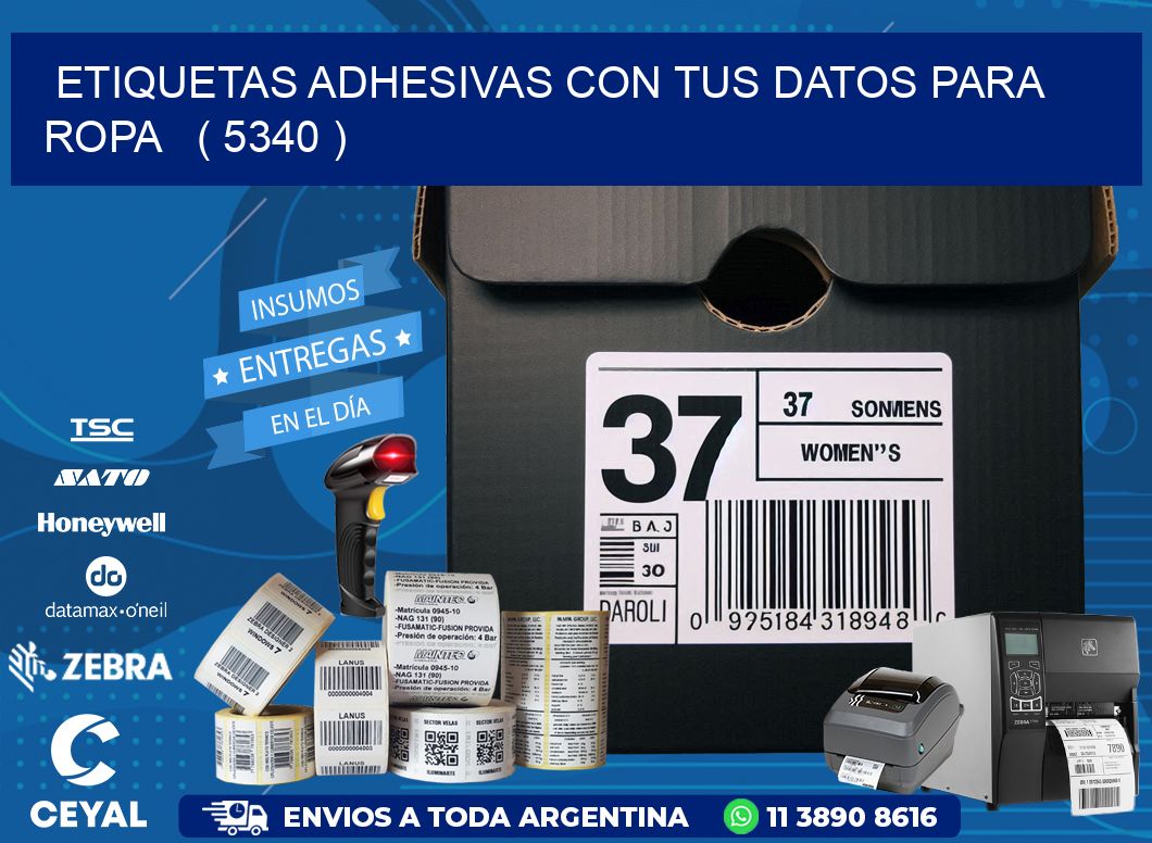 ETIQUETAS ADHESIVAS CON TUS DATOS PARA ROPA   ( 5340 )