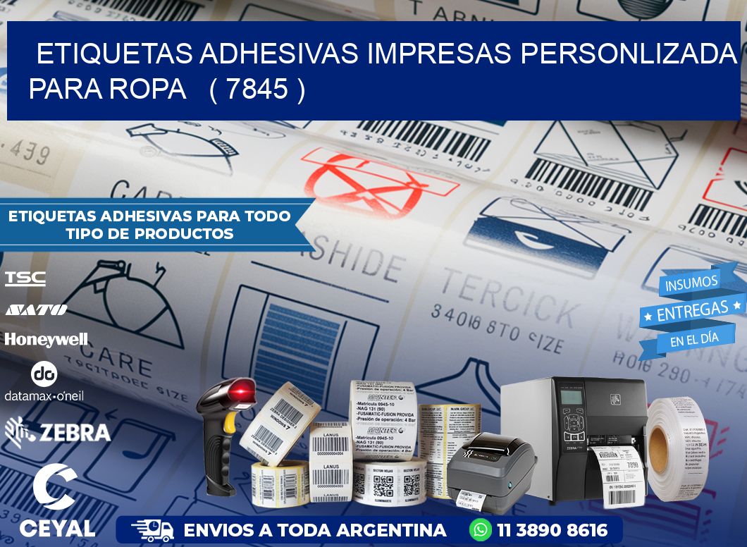 ETIQUETAS ADHESIVAS IMPRESAS PERSONLIZADA PARA ROPA   ( 7845 )