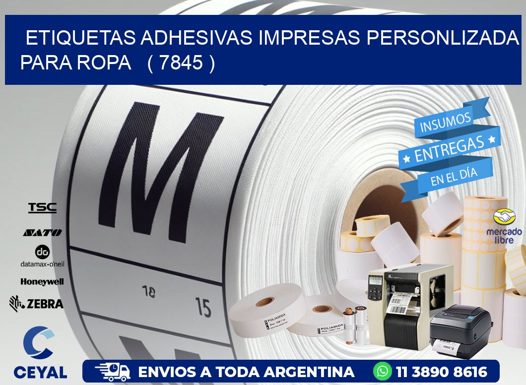 ETIQUETAS ADHESIVAS IMPRESAS PERSONLIZADA PARA ROPA   ( 7845 )