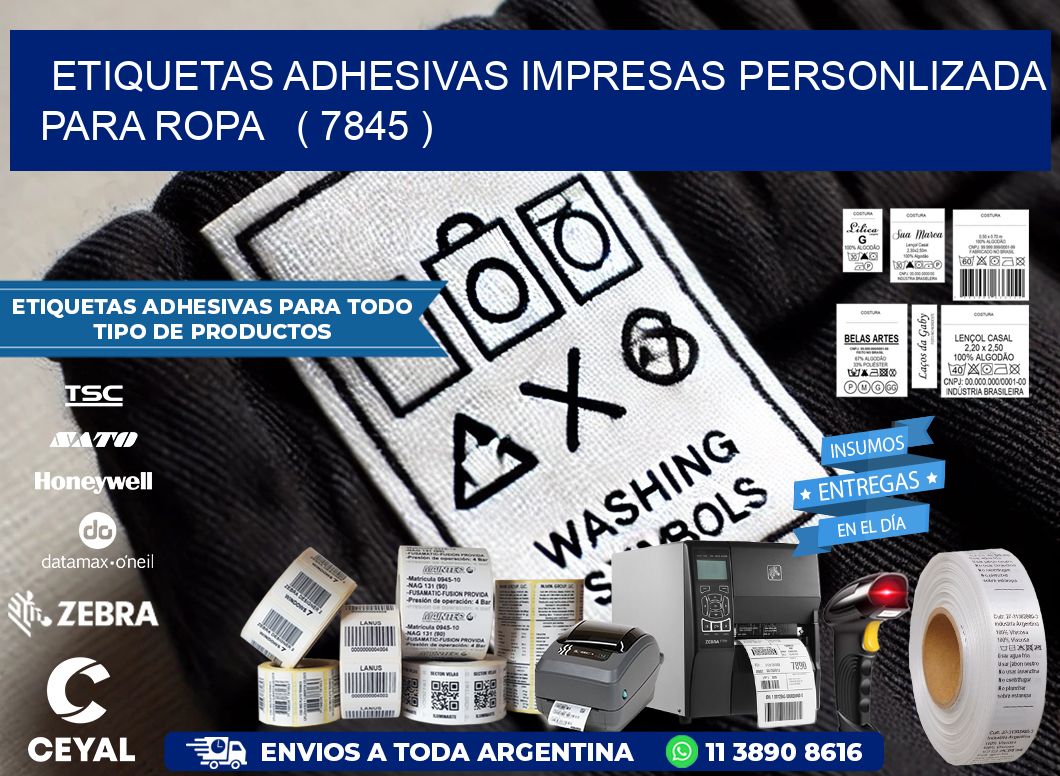ETIQUETAS ADHESIVAS IMPRESAS PERSONLIZADA PARA ROPA   ( 7845 )