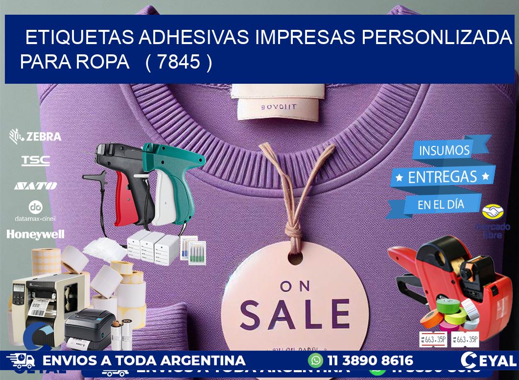 ETIQUETAS ADHESIVAS IMPRESAS PERSONLIZADA PARA ROPA   ( 7845 )