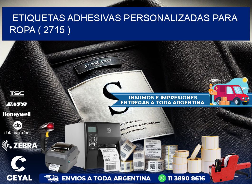 ETIQUETAS ADHESIVAS PERSONALIZADAS PARA ROPA ( 2715 )