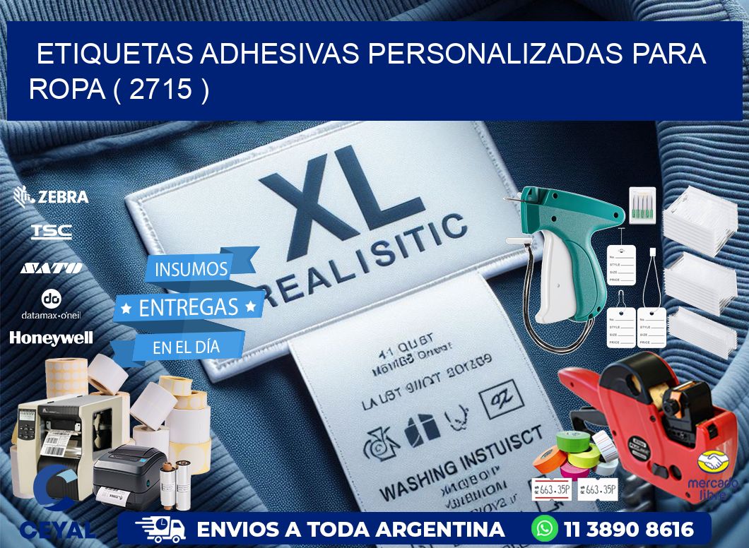 ETIQUETAS ADHESIVAS PERSONALIZADAS PARA ROPA ( 2715 )