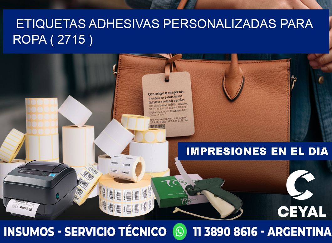 ETIQUETAS ADHESIVAS PERSONALIZADAS PARA ROPA ( 2715 )
