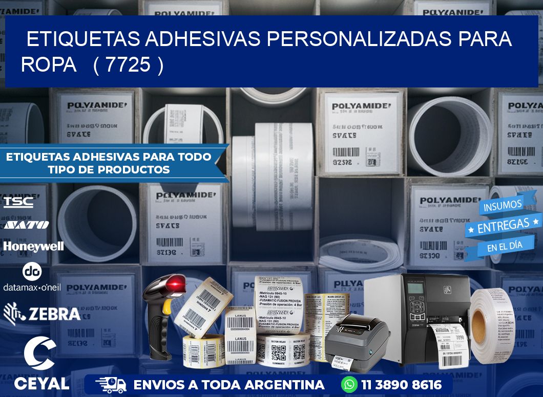 ETIQUETAS ADHESIVAS PERSONALIZADAS PARA ROPA   ( 7725 )
