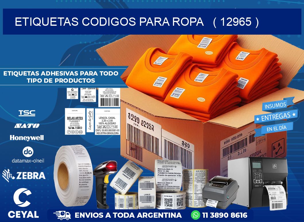 ETIQUETAS CODIGOS PARA ROPA   ( 12965 )