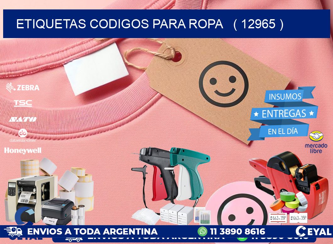 ETIQUETAS CODIGOS PARA ROPA   ( 12965 )