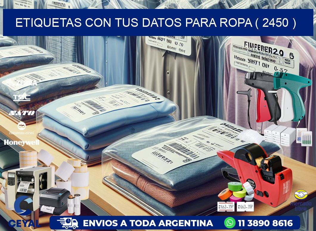 ETIQUETAS CON TUS DATOS PARA ROPA ( 2450 )