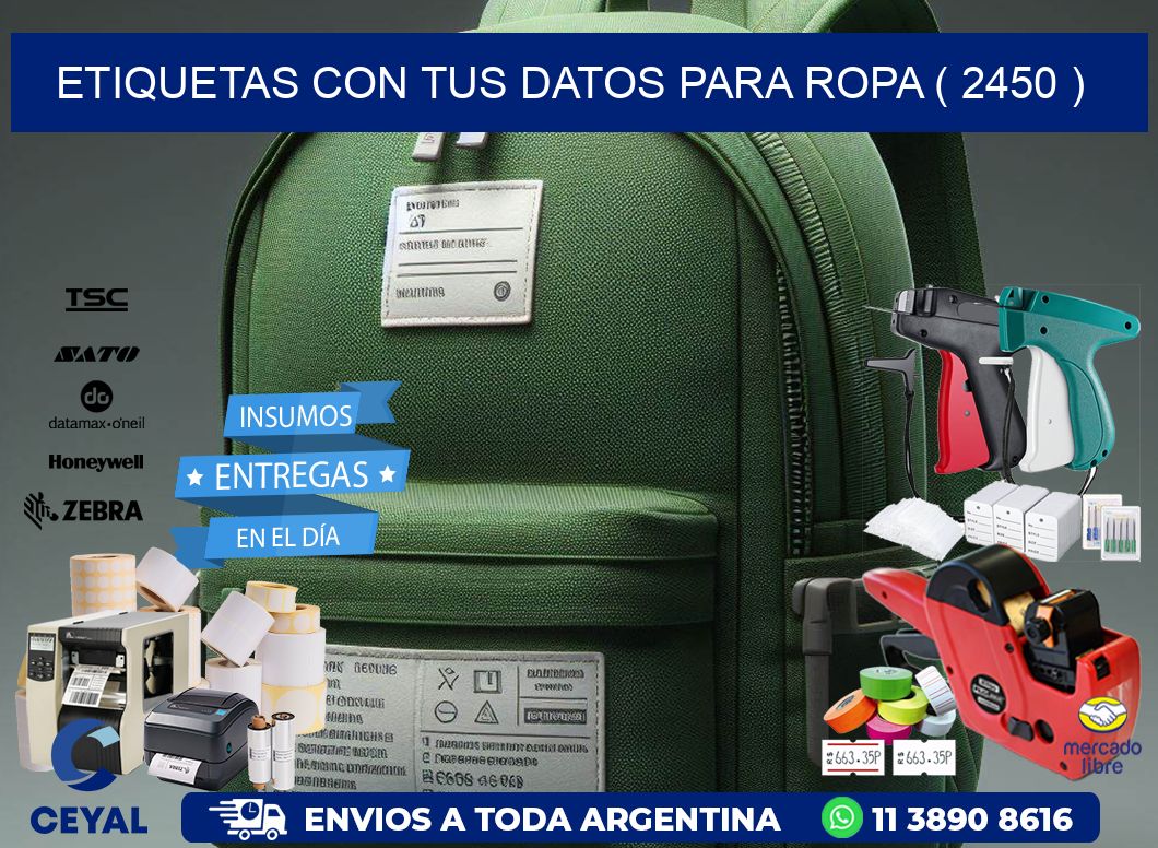 ETIQUETAS CON TUS DATOS PARA ROPA ( 2450 )