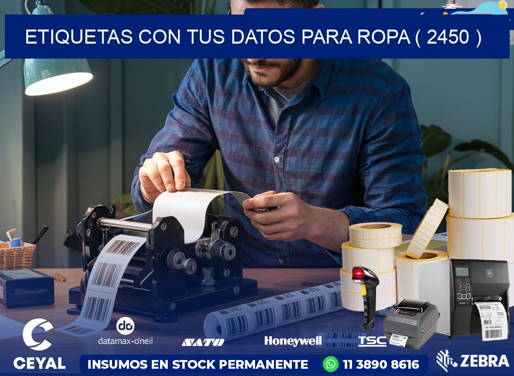 ETIQUETAS CON TUS DATOS PARA ROPA ( 2450 )