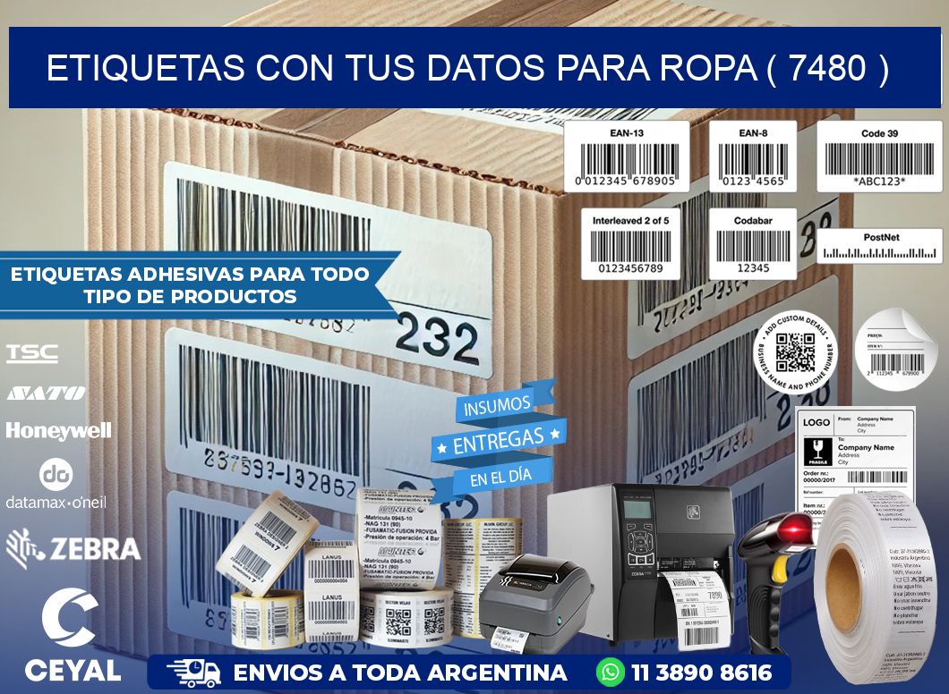 ETIQUETAS CON TUS DATOS PARA ROPA ( 7480 )