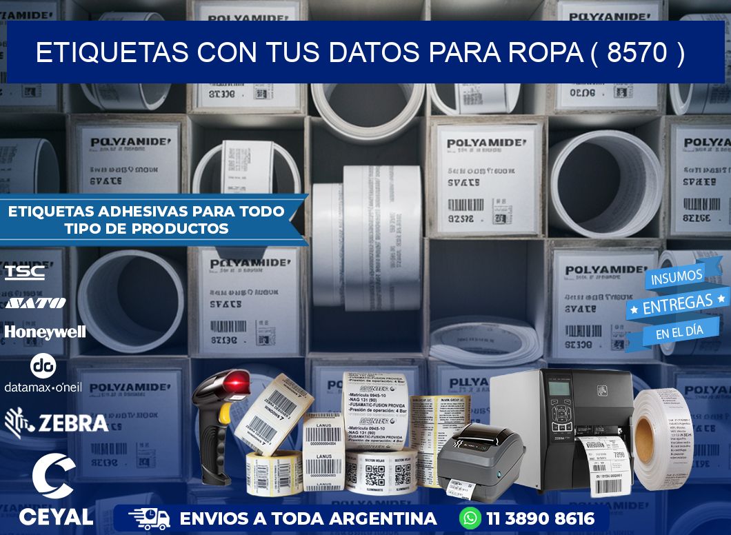 ETIQUETAS CON TUS DATOS PARA ROPA ( 8570 )
