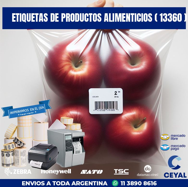 ETIQUETAS DE PRODUCTOS ALIMENTICIOS ( 13360 )