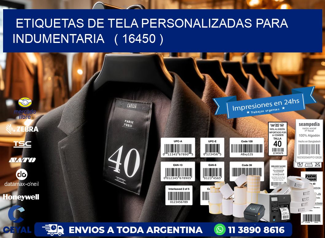 ETIQUETAS DE TELA PERSONALIZADAS PARA INDUMENTARIA   ( 16450 )