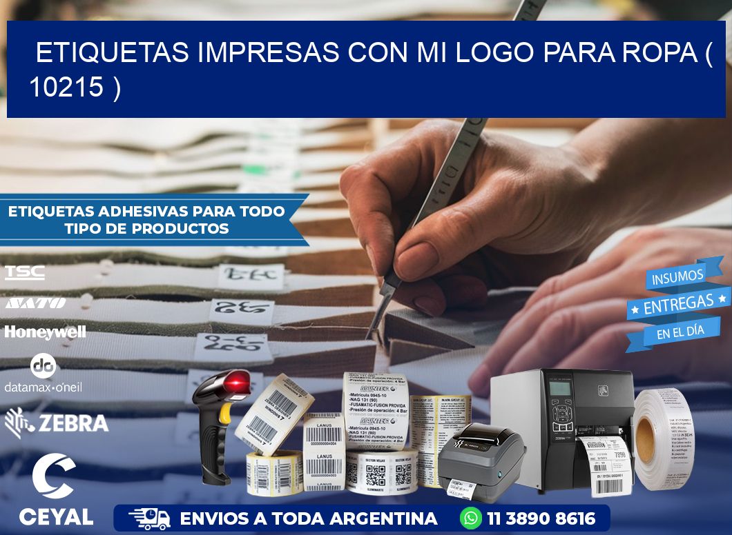 ETIQUETAS IMPRESAS CON MI LOGO PARA ROPA ( 10215 )