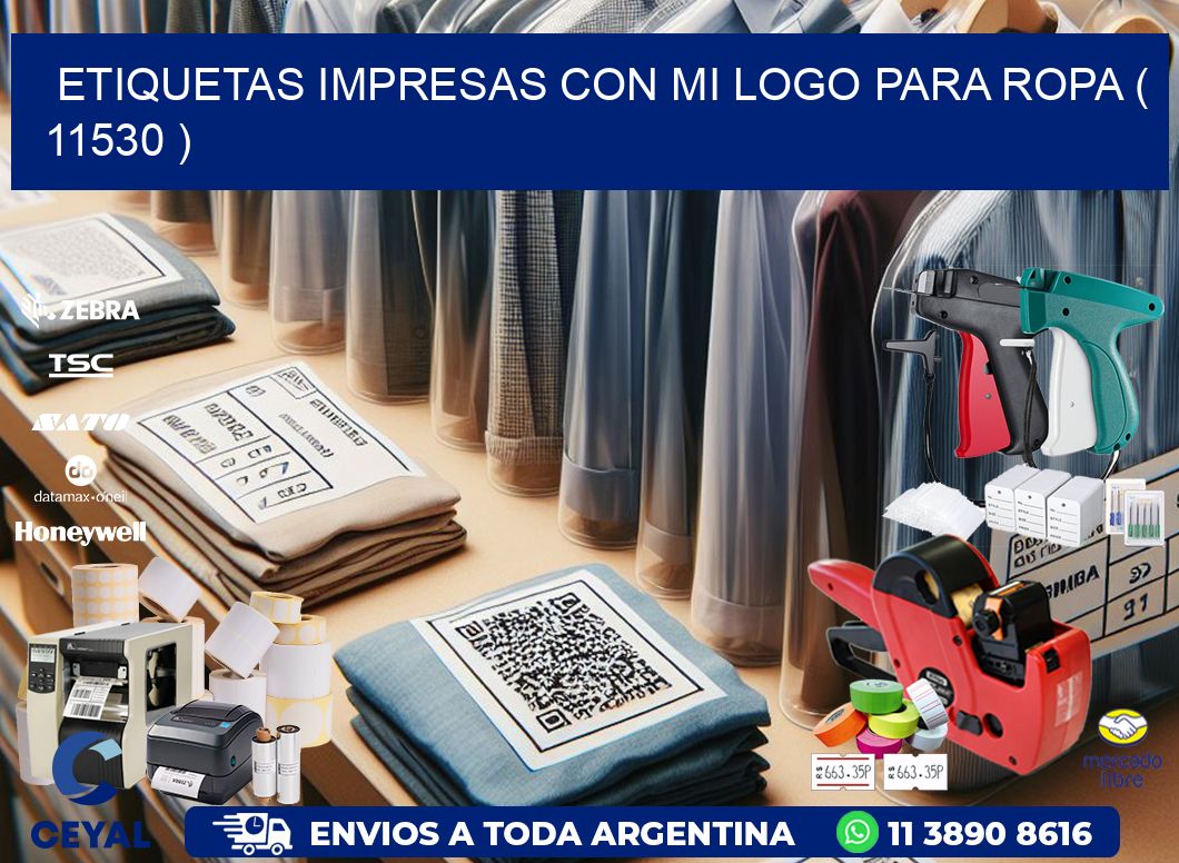ETIQUETAS IMPRESAS CON MI LOGO PARA ROPA ( 11530 )