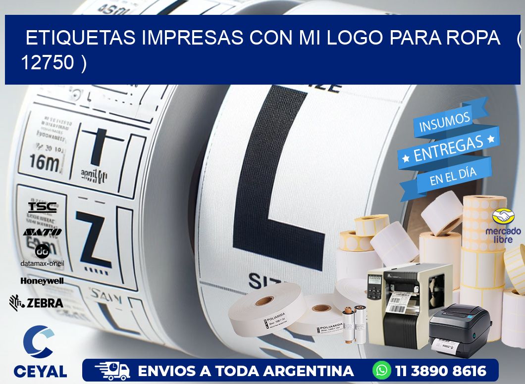 ETIQUETAS IMPRESAS CON MI LOGO PARA ROPA   ( 12750 )
