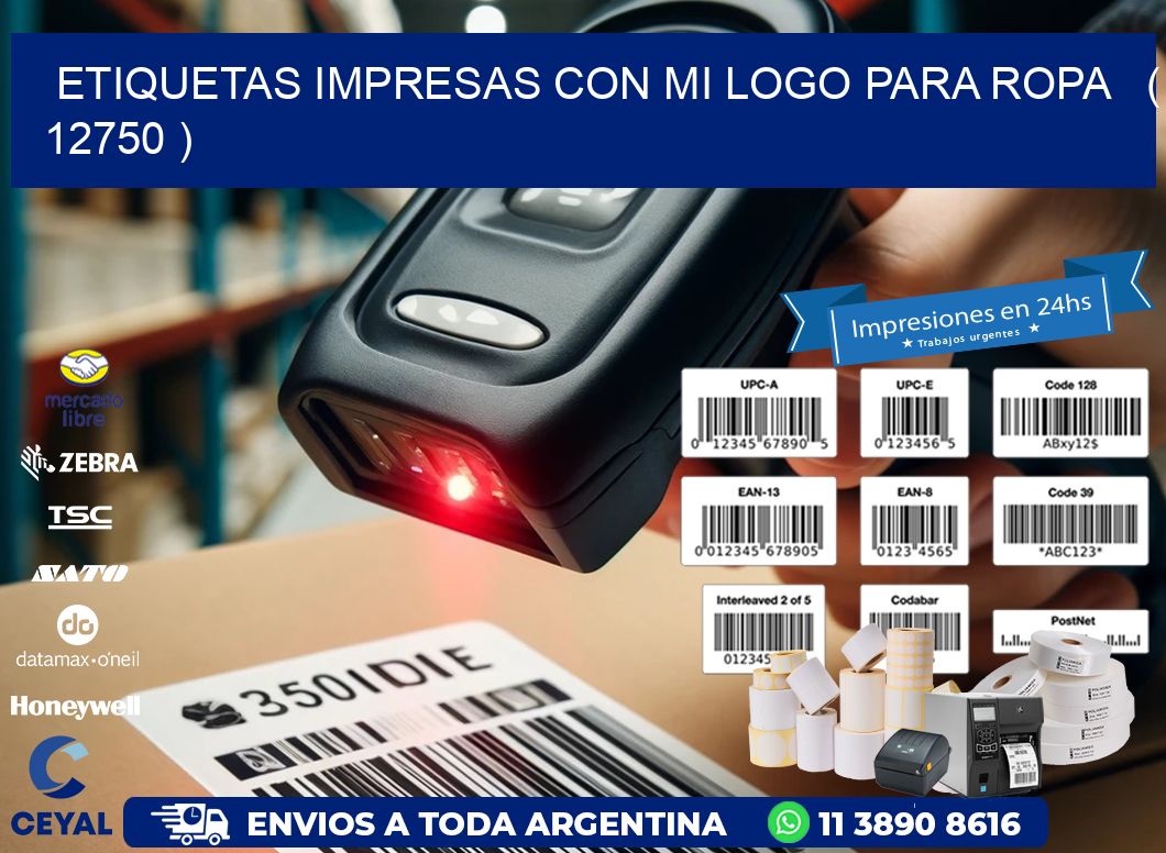 ETIQUETAS IMPRESAS CON MI LOGO PARA ROPA   ( 12750 )
