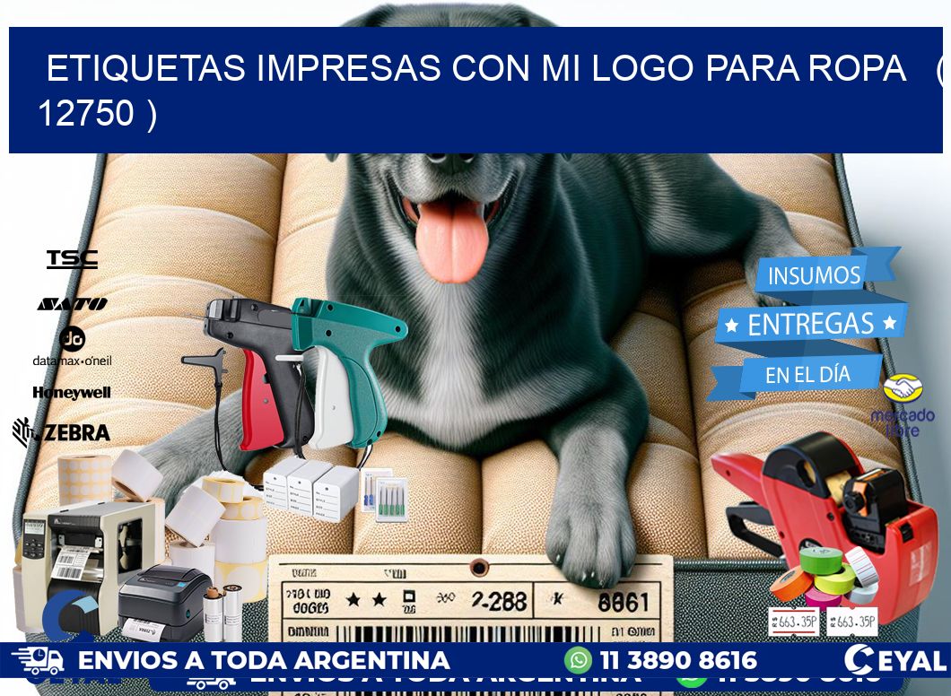ETIQUETAS IMPRESAS CON MI LOGO PARA ROPA   ( 12750 )