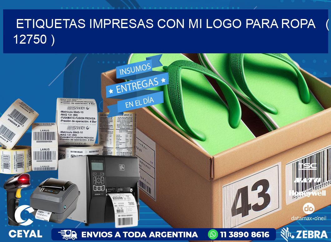 ETIQUETAS IMPRESAS CON MI LOGO PARA ROPA   ( 12750 )