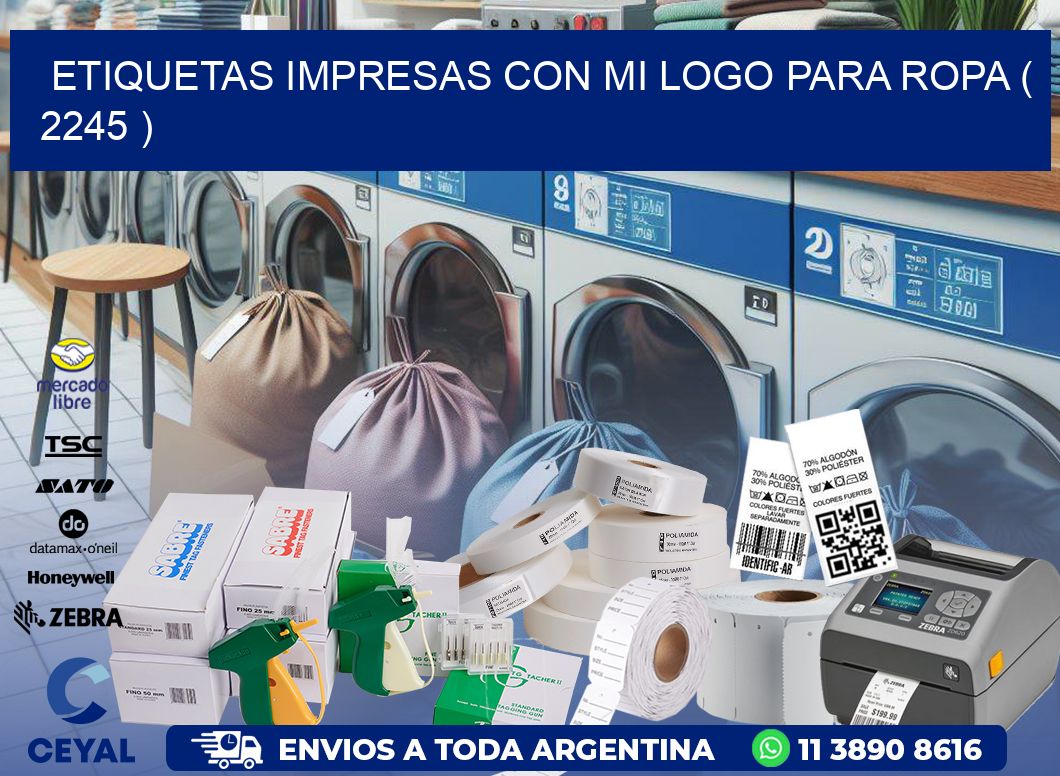ETIQUETAS IMPRESAS CON MI LOGO PARA ROPA ( 2245 )