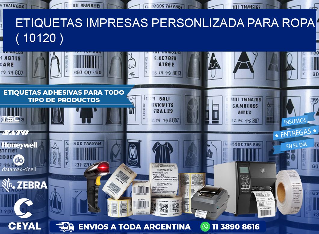 ETIQUETAS IMPRESAS PERSONLIZADA PARA ROPA   ( 10120 )
