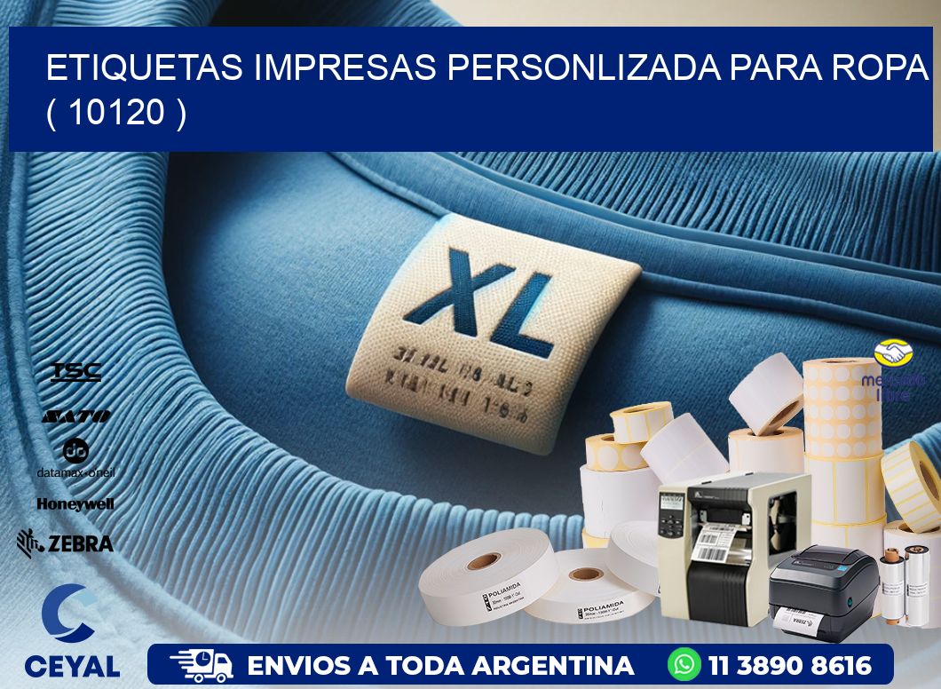 ETIQUETAS IMPRESAS PERSONLIZADA PARA ROPA   ( 10120 )