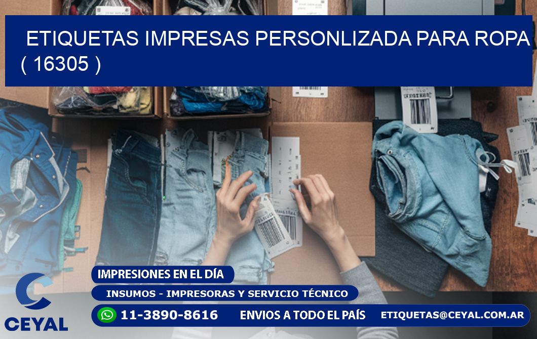 ETIQUETAS IMPRESAS PERSONLIZADA PARA ROPA ( 16305 )
